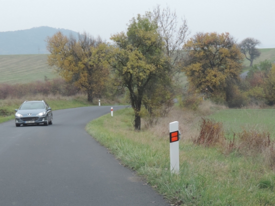 Zařízení Deer Detter se spustí, jakmile se auto přiblíží na 300 m, fotografie Kamil Plíšek
