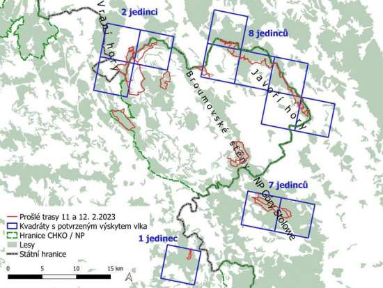 Na Broumovsku a okolí žije přes 18 vlků